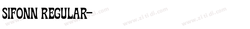 Sifonn Regular字体转换 Sifonn Regular字体转换